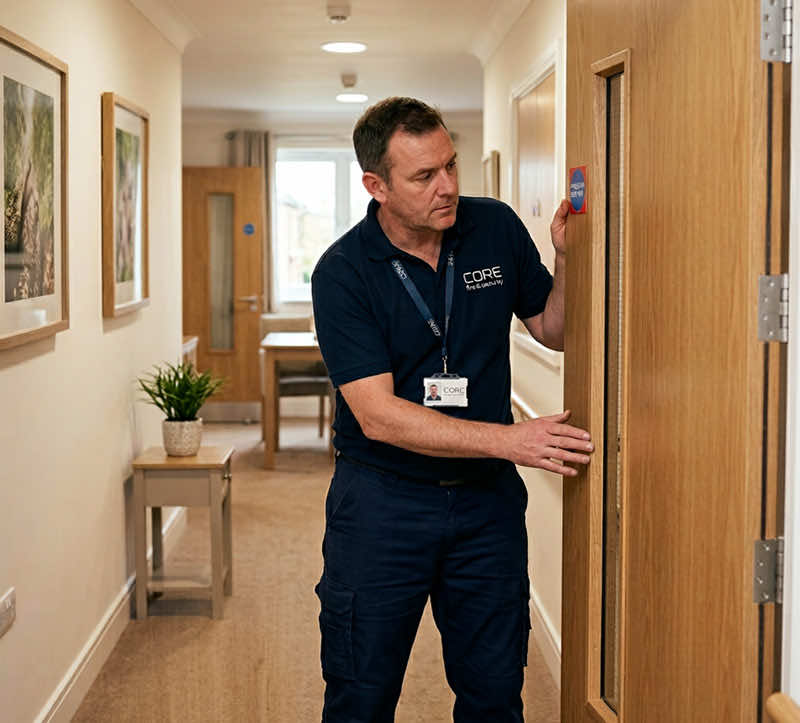 Care home fire door in Bristol